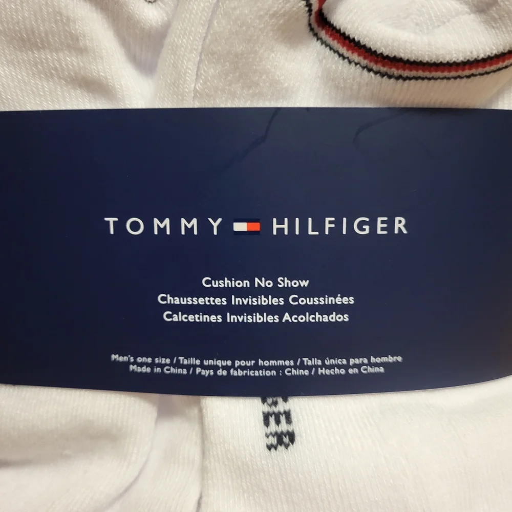 NWT 12 Pairs Tommy Hilfiger White Cushion No Show Socks Men's One Size